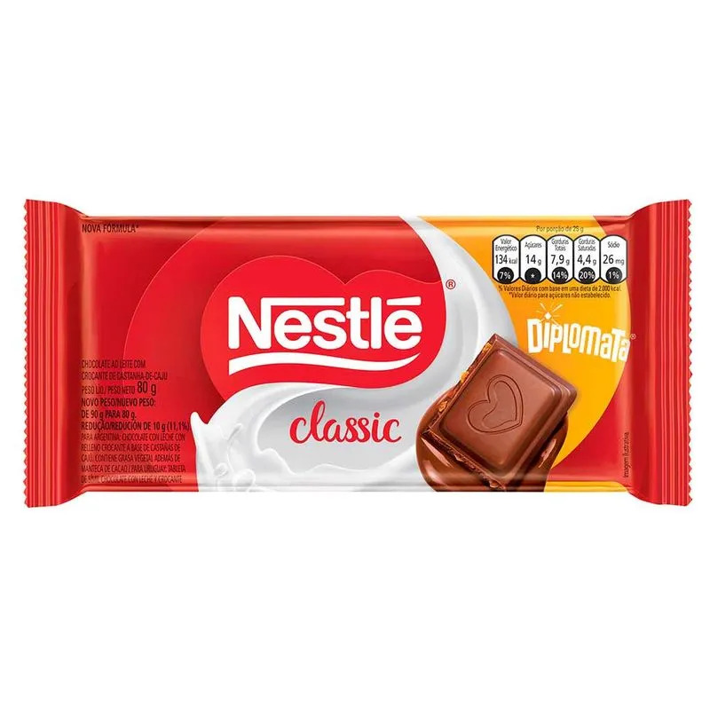 TABLETE CLASSIC DIPLOMATA 80G NESTLE